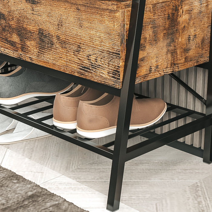 17 Stories Industrial Shoe Storage Bench & Reviews Wayfair